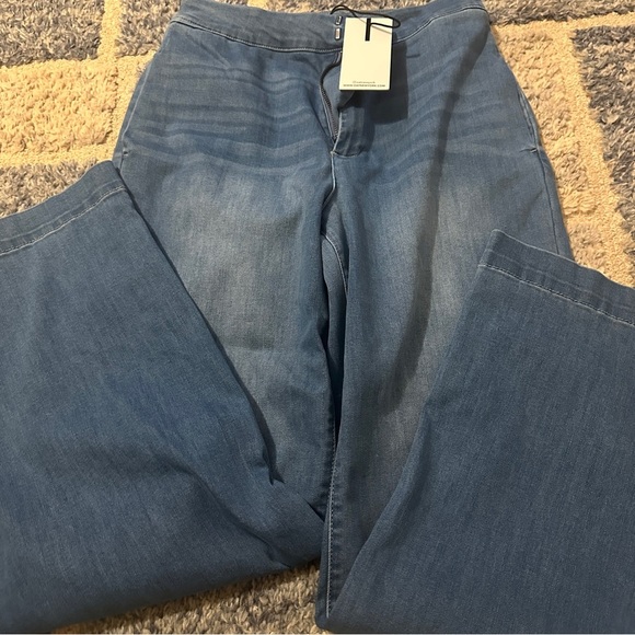 Oat New York Wide Leg High-Rise Jeans NWT Women 6/28 - Picture 2 of 16